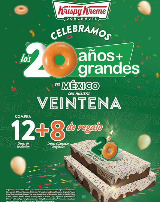 Krispy Kreme celebra 20 años en México