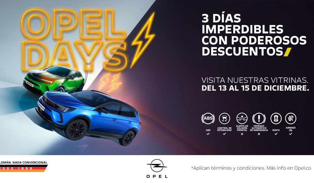 ¡Llegaron los Opel Days con descuentos a la velocidad del rayo!
